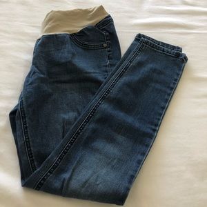 Indigo blue maternity jeans